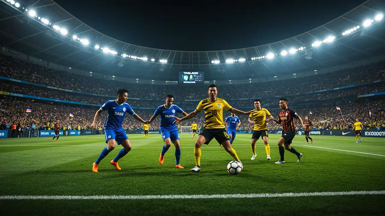 Thailand national football team and the Malaysia national football team.